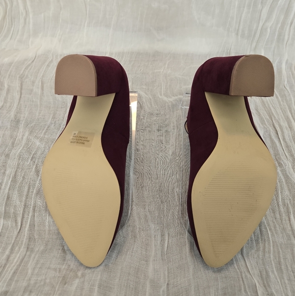 Penny loves Kenny velvet, wine colored pumps, Size 8, 4" heel - Picture 3 of 3